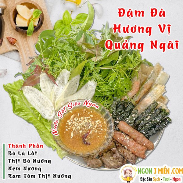 Set Ram Thịt Nướng Bò Lát Lốt Vị Quảng Ngãi /Phần 2 Người Ăn